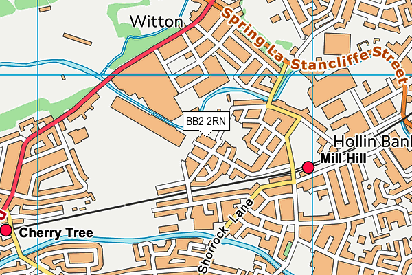 BB2 2RN map - OS VectorMap District (Ordnance Survey)