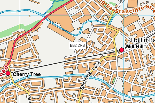 BB2 2RS map - OS VectorMap District (Ordnance Survey)