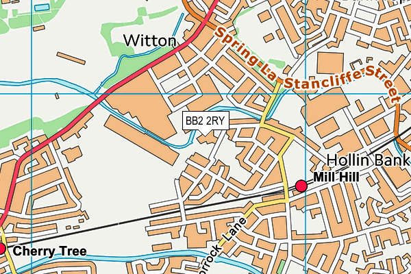BB2 2RY map - OS VectorMap District (Ordnance Survey)