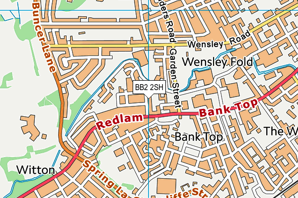 BB2 2SH map - OS VectorMap District (Ordnance Survey)