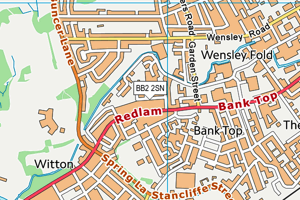 BB2 2SN map - OS VectorMap District (Ordnance Survey)