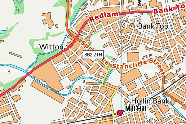 BB2 2TH map - OS VectorMap District (Ordnance Survey)