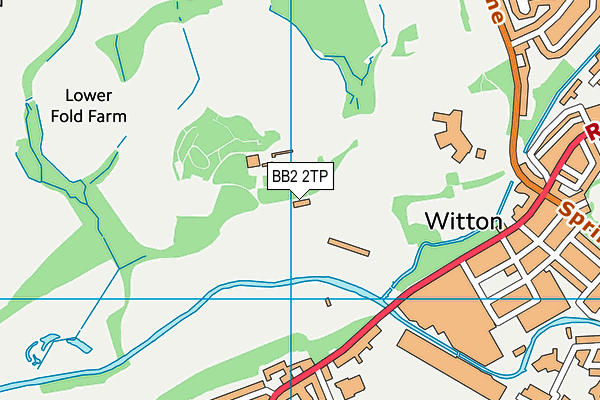 BB2 2TP map - OS VectorMap District (Ordnance Survey)