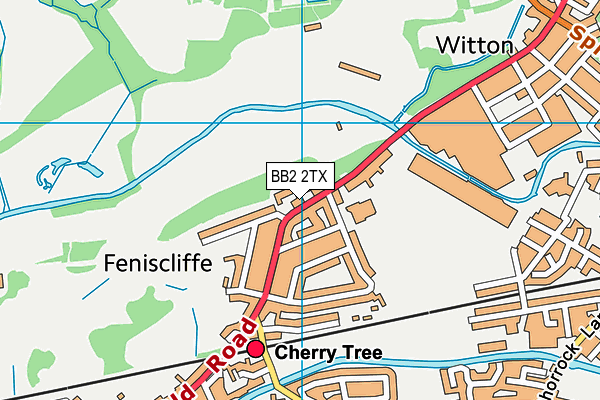 BB2 2TX map - OS VectorMap District (Ordnance Survey)