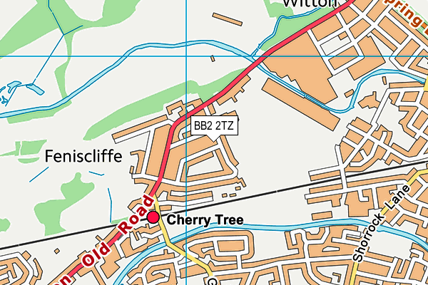 BB2 2TZ map - OS VectorMap District (Ordnance Survey)