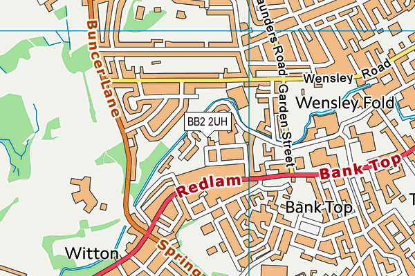 BB2 2UH map - OS VectorMap District (Ordnance Survey)