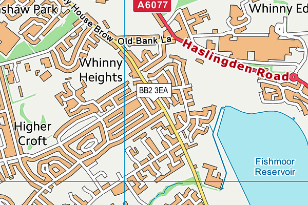 BB2 3EA map - OS VectorMap District (Ordnance Survey)