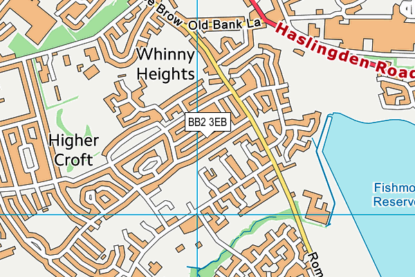 BB2 3EB map - OS VectorMap District (Ordnance Survey)