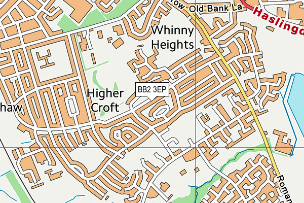BB2 3EP map - OS VectorMap District (Ordnance Survey)