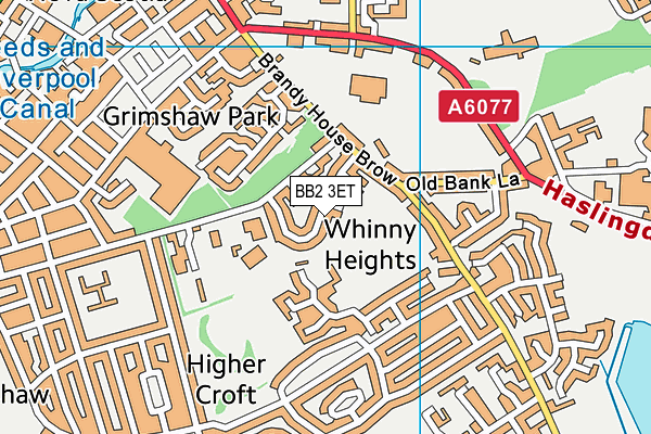 BB2 3ET map - OS VectorMap District (Ordnance Survey)