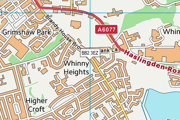 BB2 3EZ map - OS VectorMap District (Ordnance Survey)