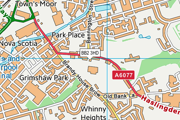 BB2 3HD map - OS VectorMap District (Ordnance Survey)