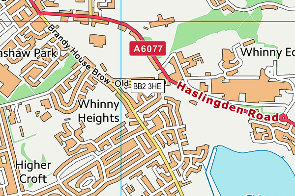 BB2 3HE map - OS VectorMap District (Ordnance Survey)