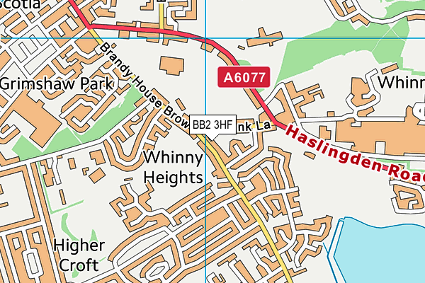 BB2 3HF map - OS VectorMap District (Ordnance Survey)
