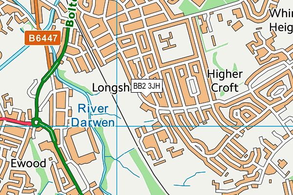 Longshaw Green map (BB2 3JH) - OS VectorMap District (Ordnance Survey)
