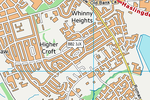 BB2 3JX map - OS VectorMap District (Ordnance Survey)
