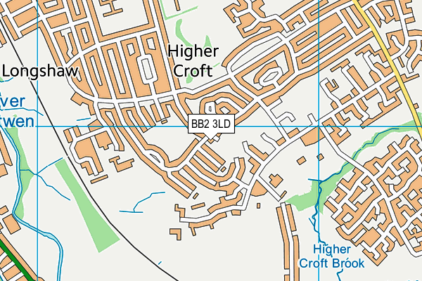 BB2 3LD map - OS VectorMap District (Ordnance Survey)