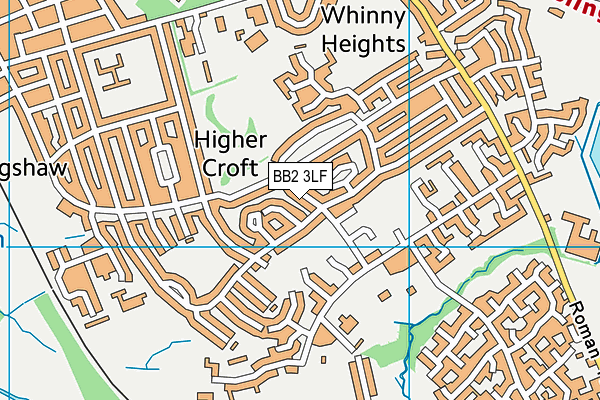 BB2 3LF map - OS VectorMap District (Ordnance Survey)