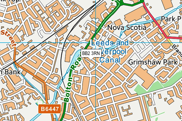 BB2 3RN map - OS VectorMap District (Ordnance Survey)