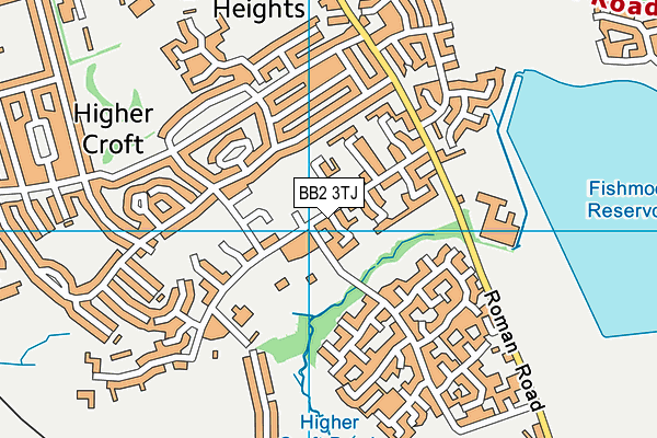 BB2 3TJ map - OS VectorMap District (Ordnance Survey)