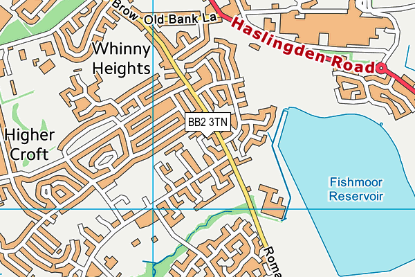 BB2 3TN map - OS VectorMap District (Ordnance Survey)