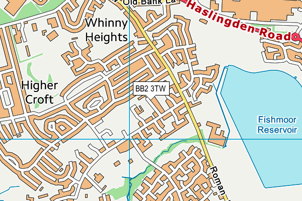 BB2 3TW map - OS VectorMap District (Ordnance Survey)