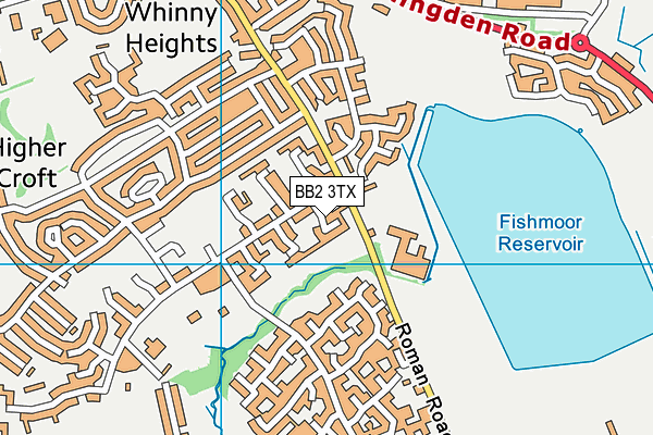 BB2 3TX map - OS VectorMap District (Ordnance Survey)