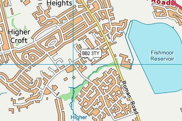 BB2 3TY map - OS VectorMap District (Ordnance Survey)