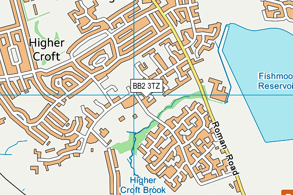 BB2 3TZ map - OS VectorMap District (Ordnance Survey)