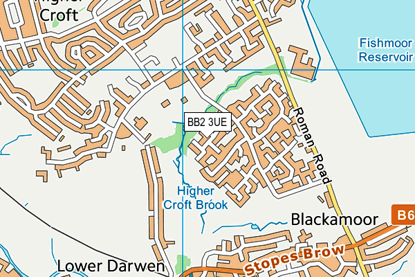 BB2 3UE map - OS VectorMap District (Ordnance Survey)