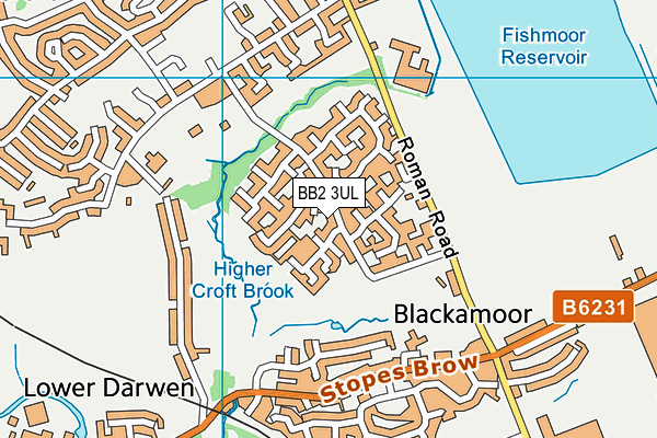 BB2 3UL map - OS VectorMap District (Ordnance Survey)