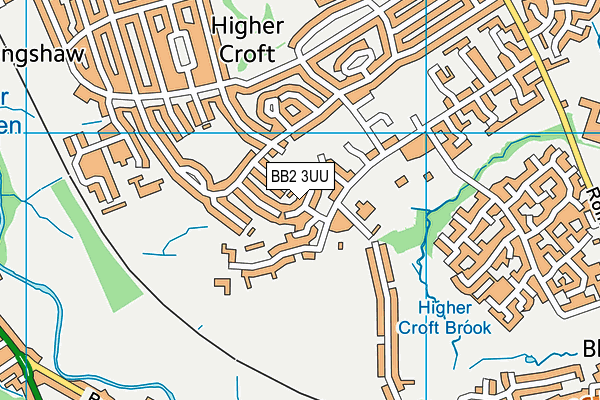 BB2 3UU map - OS VectorMap District (Ordnance Survey)