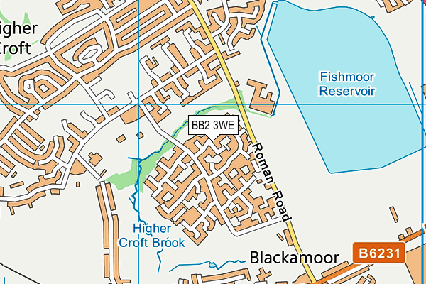 BB2 3WE map - OS VectorMap District (Ordnance Survey)