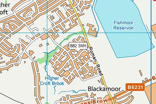 BB2 3WH map - OS VectorMap District (Ordnance Survey)