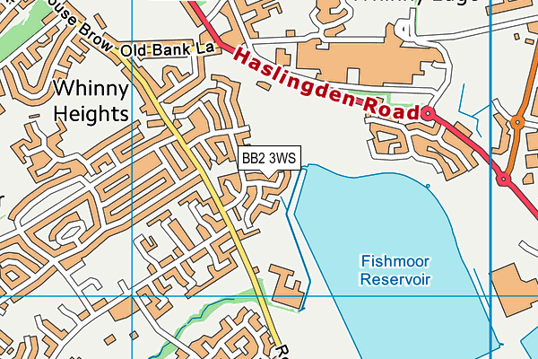 BB2 3WS map - OS VectorMap District (Ordnance Survey)