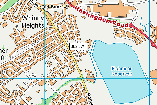 BB2 3WT map - OS VectorMap District (Ordnance Survey)