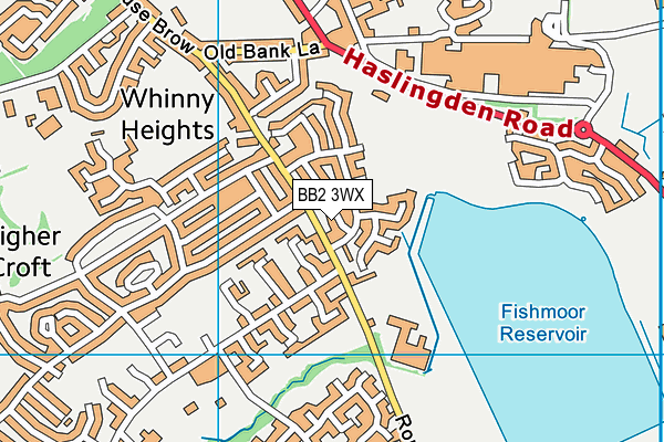 BB2 3WX map - OS VectorMap District (Ordnance Survey)