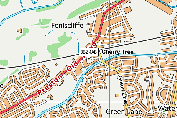 BB2 4AB map - OS VectorMap District (Ordnance Survey)