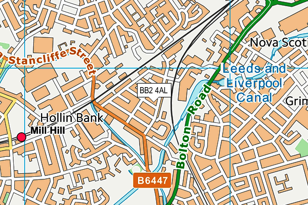 BB2 4AL map - OS VectorMap District (Ordnance Survey)