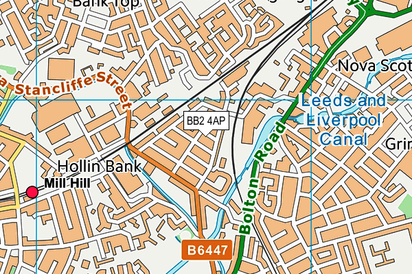 BB2 4AP map - OS VectorMap District (Ordnance Survey)