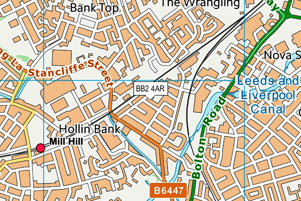 BB2 4AR map - OS VectorMap District (Ordnance Survey)