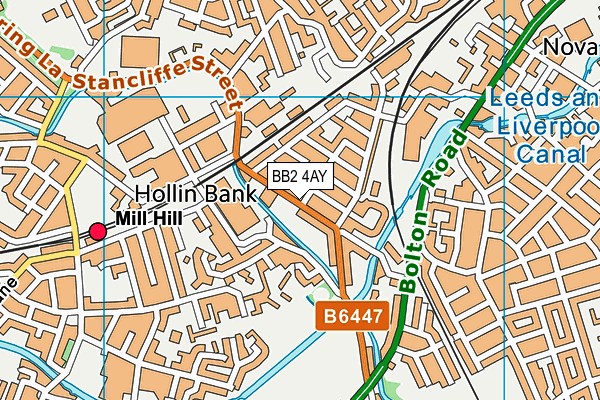 BB2 4AY map - OS VectorMap District (Ordnance Survey)