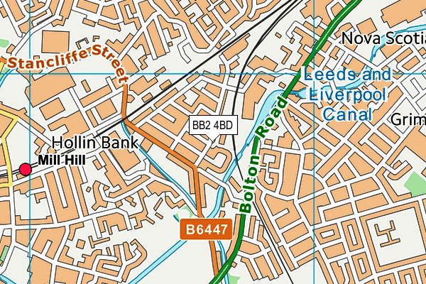 BB2 4BD map - OS VectorMap District (Ordnance Survey)