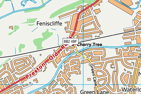 BB2 4BF map - OS VectorMap District (Ordnance Survey)