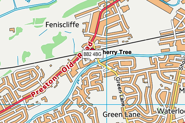 BB2 4BG map - OS VectorMap District (Ordnance Survey)