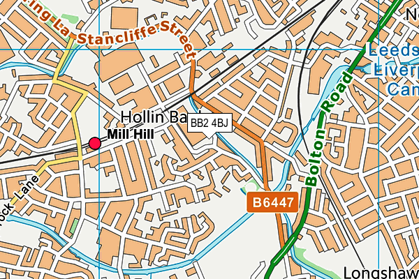 BB2 4BJ map - OS VectorMap District (Ordnance Survey)