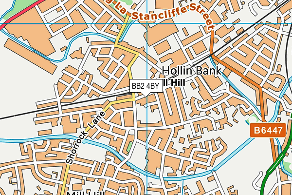 BB2 4BY map - OS VectorMap District (Ordnance Survey)