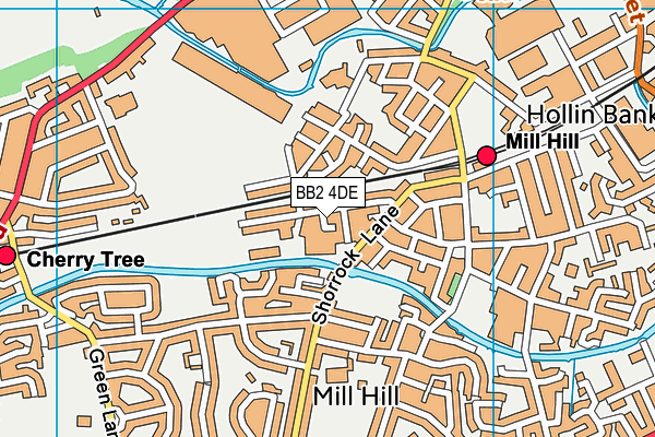 BB2 4DE map - OS VectorMap District (Ordnance Survey)