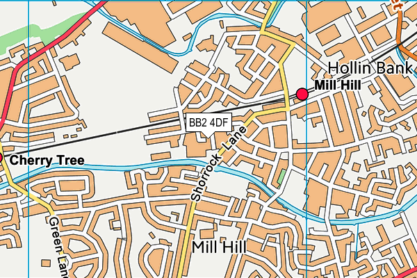 BB2 4DF map - OS VectorMap District (Ordnance Survey)