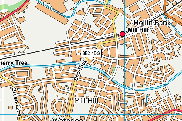 BB2 4DG map - OS VectorMap District (Ordnance Survey)